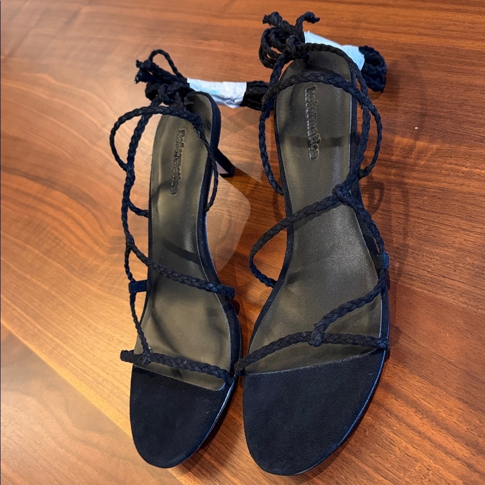 NEW! Reformation Porto Sandal Black US 8 - Picture 7 of 9